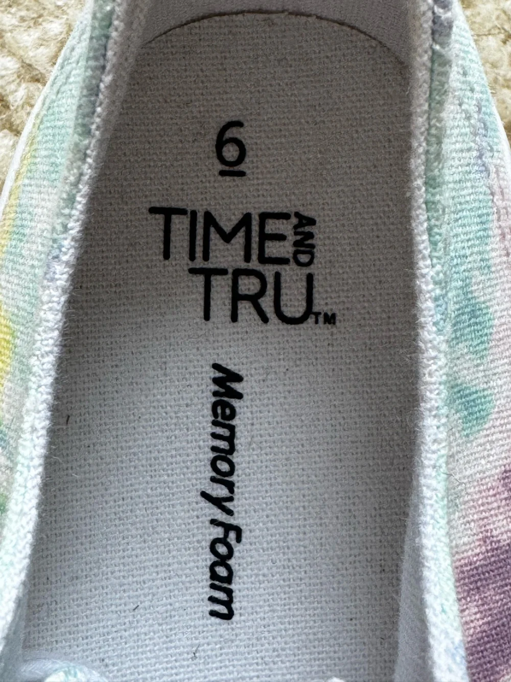 Time and Tru Women's Low-Top Platform Sneakers - Pastel Tie-Dye